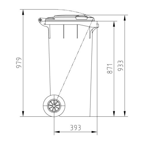 SULO 120 L SZEMETES KUKA C-TÍPUS- SÖTÉTSZÜRKE