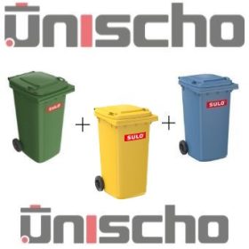   MGB 240 LITERES HÁZTARTÁSI SZEMETES KUKA CSOMAG (ZÖLD, KÉK, SÁRGA)