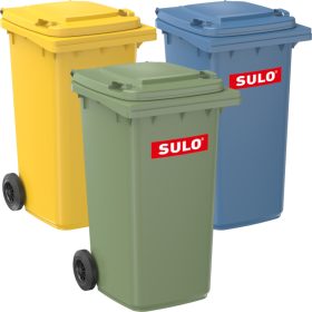   240 LITERES HÁZTARTÁSI SZEMETES KUKA CSOMAG (ZÖLD, KÉK, SÁRGA)