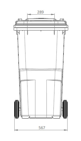 SULO 240 L SZEMETES KUKA C-TÍPUS- SÖTÉTSZÜRKE