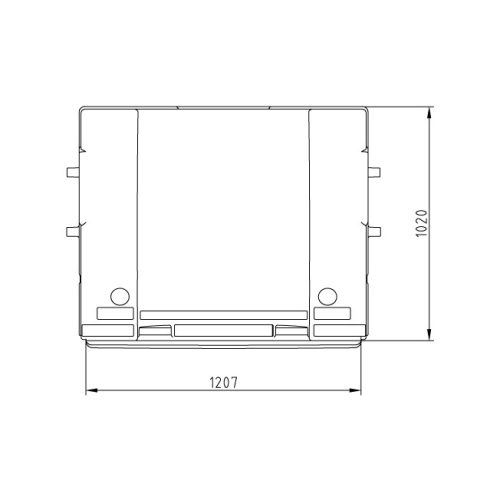SULO 1100 L KONTÉNER (domború tető)- SÁRGA
