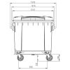 SULO 1100 L KONTÉNER (lapos tető)- SÖTÉTSZÜRKE